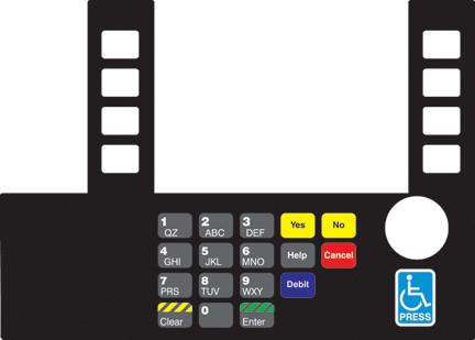 GA-T50038-183A Infoscreen Keypad Overlay | Gasoline Advertising